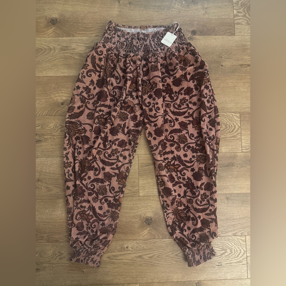 Free People Marla Velvet Floral Pants